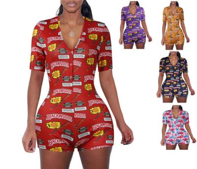 China 2021 QUICK DRY Best Selling Adult Butt Fin Onesie Plus Size Women's Sleepwear Ladies Pajamas And Sleep Wear Cotton for sale