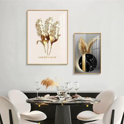 China CLASSIC Custom Print Luxury Animal Landscape Abstract and Other Living Room Decoration 5D Diamond Gold Crystal Porcelain Canvas Paintings for sale