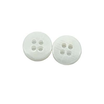 China Nickel Free Factory Customize Nickel Free Resin Button 4 Holes Round Flat Resin Buttons 18L Buttons For Clothing Shirt for sale