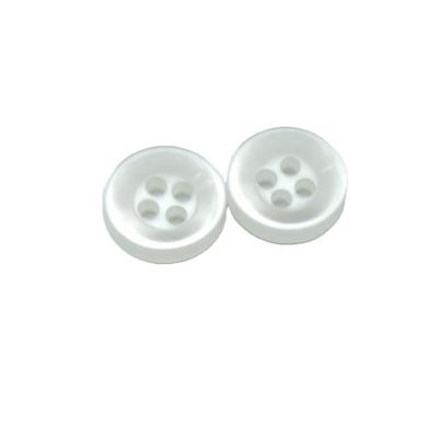 China Factory Nickel Free Customize Resin Button 4 POLISHING Concave Holes Round Resin Buttons 18L Buttons For Clothing Shirt for sale