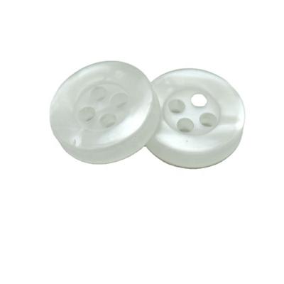 China Nickel Free Factory Customize Wide Edges Resin Button 4 Holes Around Resin PEARL Buttons 18L Buttons For Clothing Shirt for sale