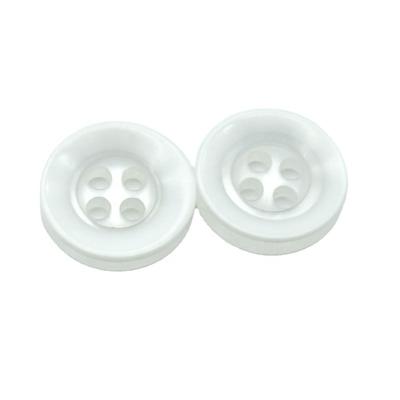 China Factory Nickel Free Customize Concave Resin Button 4 Holes Round Resin Buttons 18L Buttons For Clothing Shirt for sale