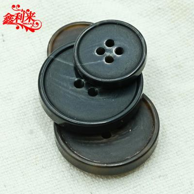 China Blown Resin Nickel Free Sewing Buttons 4 Holes Flat Back Plastic Buttons For Jacket Set Color Around Craft Buttons For Diy Handmade for sale