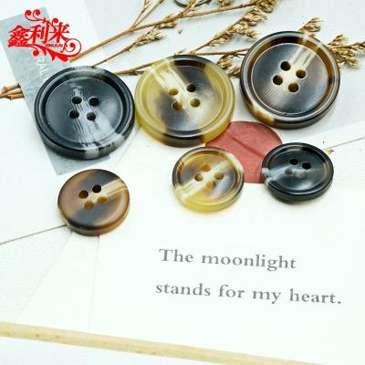 China Clothing Accessories Nickel Free Sewing Coat Resin 4 Hole Buttons for sale