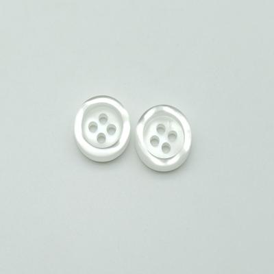 China Factory Wholesale Nickel Free Round Edge DIY Buttons Fashion 4 White Holes Buttons 18L For Shirt / Clothing for sale