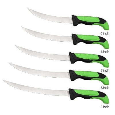 China Viable Wholesale Fish Cutting Sharp Knife Stainless Fishing Knife Fillet Knife With PP Sheath for sale