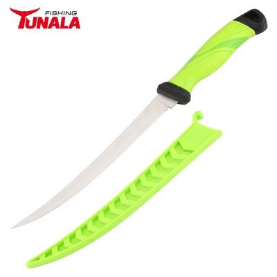 China Newest Viable Hot Selling Amazon Outdoor Stainless Rubber Handle Fishing Knife Sets Of Fillet Knife for sale