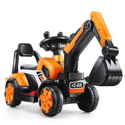 China Toy Engineering Car Old Toy Children's Electric Car Dual Battery Ride On With Remote Control Excavator Ride On Car Toy for sale