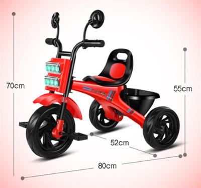 China MUSIC playing lovely children tricycle baby tricycle walking model 607 for 2 to 6 years old/plastic tricycle hot item for sale