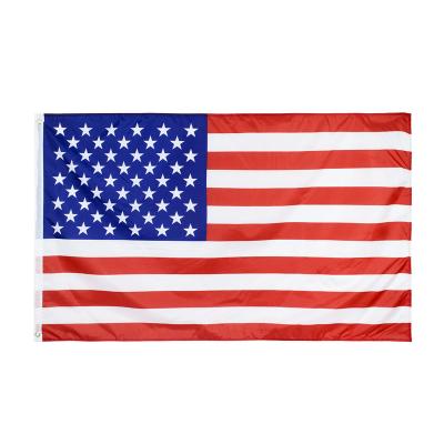 China Healthcare Institutes Custom Hot selling Cheap  promotional 100% polyester 3*5ft USA  America  National flags outdoor indoor flag for sale