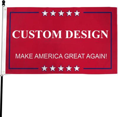 China Healthcare Institutes Wholesale  High quality  double side 90*150cm flag election flag Voting pennant 2024 America flags national garden banner USA for sale