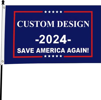 China Healthcare Institutes Wholesale  High quality 3x5ft 4*6ft printed  double side waterproof Voting pennant USA 2024 election flag flags  Fans scarf for sale