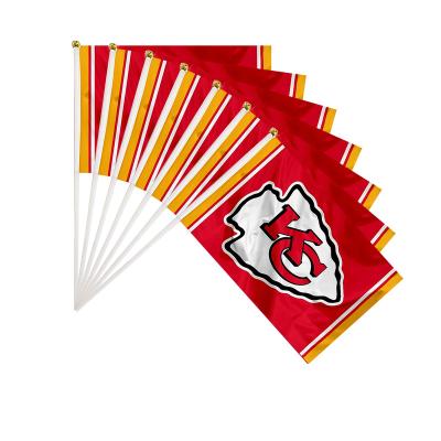 China Healthcare Institutes High quality Kansas City Chiefs hand waving flag  State flags  Fans scarf USA state election voting banner flags NFL support for sale