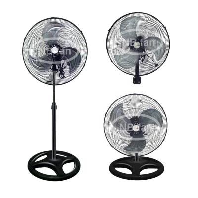 China High Wind Fan 16/18 Inch 3 In 1 Pedestal Turbo Industrial Fans With Big Power Motor Blade Position Aluminum Fan for sale