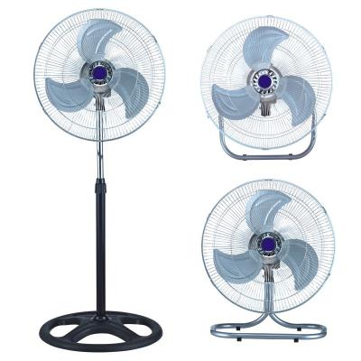 China High Wind Fan 16/18 Inch 3 In 1 Pedestal Turbo Industrial Fans With Big Power Motor Blade Position Aluminum Fan for sale