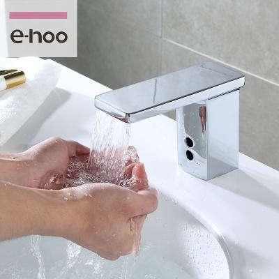 China Sense Faucets Ehoo Bathroom Waterfall Sensor Basin Faucet Sink Touchless Mixer Tap for sale