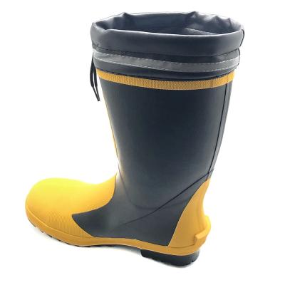 China With steel toe cap and midsole rubber boots factory supply price direct cheap soft steel rain steel industrial boot for sale