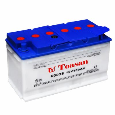 China 12V96ah Indonesia Dry Charged Auto Car Battery DIN96 360*170*235/255mm for sale