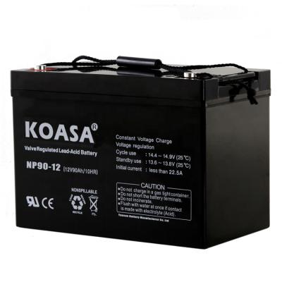 China Toys KOASA Brand 12V 90AH Advanced Rechargeable Battery VRLA Sealed Lead Acid Battery For UPS/Power Backup - NP90-12 for sale