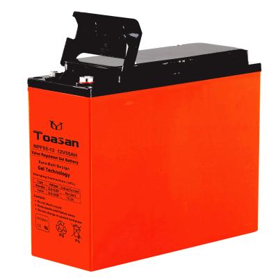 China The most reliable storage battery for BOATS NPF55-12 Front Access Terminal Telecom Battery UPS 12V55AH for sale