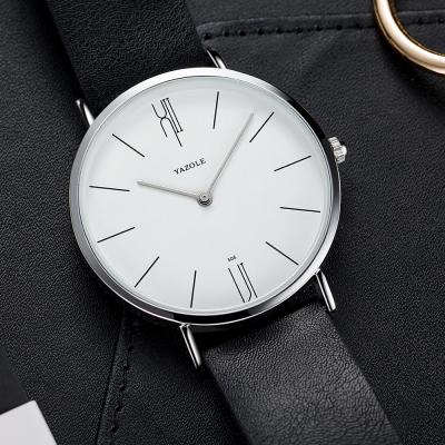 China Water Resistant Own Logo Wholesale Stylish 45Mm Cheap Minimalist Unique Jam Tangan Lelaki Casual Quartz Thin Watch For Man for sale