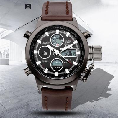 China Tangan Pria Digital Black Stainless Leather Watches Cheap School Alarm Price Jam Home Retro For Teenager for sale