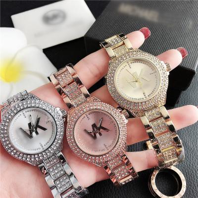 China Bling Bling Luxury Female Women's Fake Diamond Rhinestone Quartz Watch Auto Date reloj de mujer de bijoux femme Ladies Watch for sale