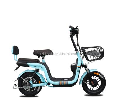 China Big Basket 500W Popular Remote Control Electric City Bike CCE Carbon Fiber Electric Scooter Bicycle With Two Seat for sale