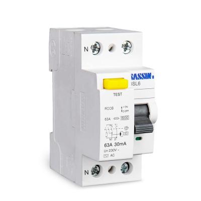 China Up To 63A Residual Current AC RCD 3SL6 SASSIN RCCB Circuit Breaker With CB CE Certification And Report 6KA for sale