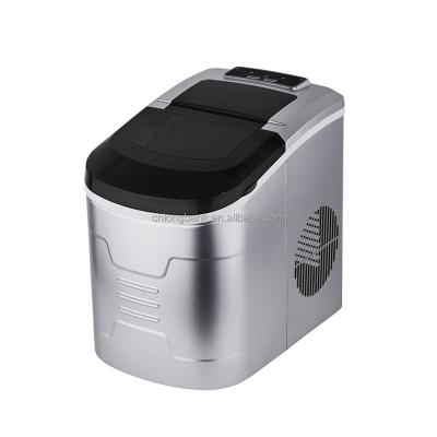 China New Design Longbank Hotel Mini Compact Design Portable Countertop Home Use Ice Maker with 26lbs per day for sale