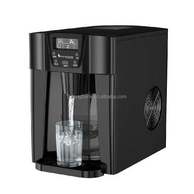 China Hotel Automatic Electric Black Countertop Compact Ice Maker And Water Dispenser for sale