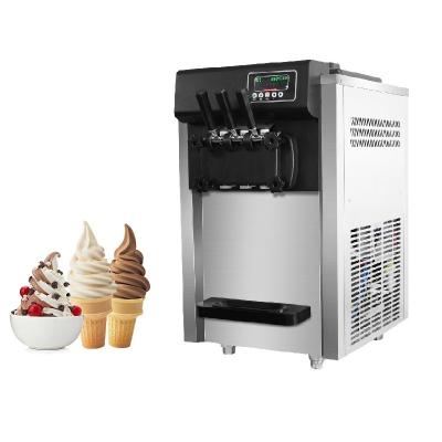 China Hotel Three Flavor Soft Serve Ice Cream Machine Soft Serve Ice Cream Making Machine Ice Cream Maker for sale