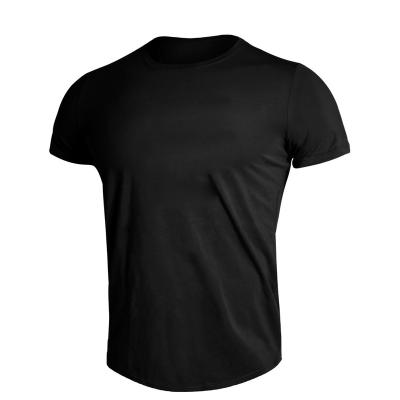 China Anti-Wrinkle 95% Cotton 5% Spandex Fitness Wear Clothes Stringer Muscle Fitted Athletic Gym Slim Fit T-shirt Men's Camisetas Aplet Shirts for sale