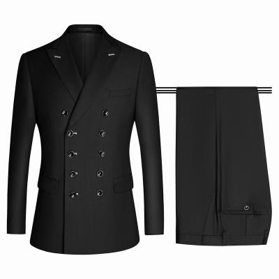 China Breathable Sension Factory Wholesale Custom Best Brands Black Wedding Mens Suits 2 Pieces for sale