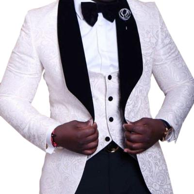 China Wholesale Anti-Wrinkle Men Suits Hot Selling Best Man 3 Piece Groom Wedding Prom Banquet Business Suit Custom Formal Dinner Suit Set for sale