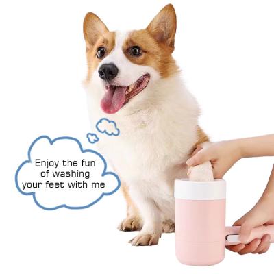 China 2022 Viable Detachable Pet Wash Products IN Stock Portable Pet Paw Cleaning Cup Dog Feet Cleaner Wholesale Supplier for sale