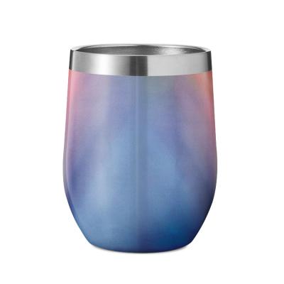 China 2022 Viable Hot Selling Summer Wine Tumbler Cup Stainless Steel Double Wall Wine Bottle Vacuum Insulated Cup Wine Cup With Lid for sale