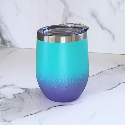 China New Design 2022 Double Cup Stainless Steel Wall Wine Bottle Viable Colorful Vacuum Insulated Summer Wine Tumbler Cup With Lid for sale