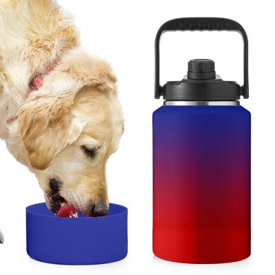 China 2021 viable new factory directly supply 18/8 stainless steel vacuum flask 1g leak proof beer shaker, water bottle with dog bowls for sale