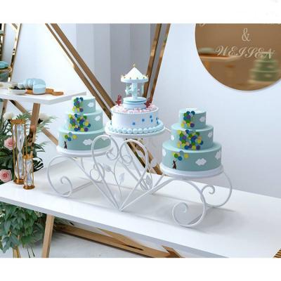 China Hot-selling Disposable Amazon Cake Wrought Iron New Multilayer Display Stand for sale