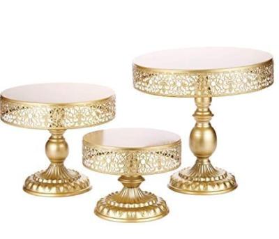 China Disposable Metal Cake Stand Amazon Hotsale Direct Supply 3pcs Set for sale