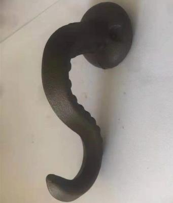 China Eco-Friendly and Conveniently Made in China Factory Wholesale Black Color Cast Iron Wall Metal Hook Coat Hook Bathroom Hook for sale