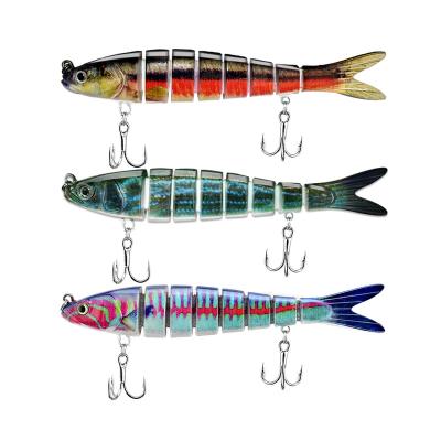 China 8 Segment Lure 10cm / 10g Good Action Swim Bait Lure Cheapest Price Hard Plastic 10cm Fishing Lure for sale