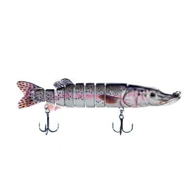 China Freshwater/Saltwater 15cm Section 26g Fishing Pike Lure Bait Crank Swimbait Multi Jointed Fishing Lure for sale