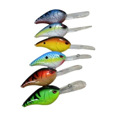 China hard plastic & ABS 76mm/29g Transparent Deep Diver Crankbaits Lure Crankbaits For Lure Color Item Name And 20 Colors Hard Fishing Lures for sale