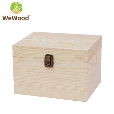 China Custom Europe Small Natural Wooden Box With Slip Lid Packaging Craft Jewelry Storage Wooden Box for sale