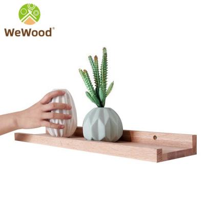 China Sustainable Modern Decorative Wall Hanging Shelf For Living Room Wood Mount Floating Wall Shelf Set for sale