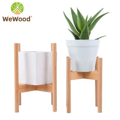 China Wholesale Modern Decoration Modern Nordic Garden Wooden Potted Plant Bamboo Indoor Outdoor Stand for sale