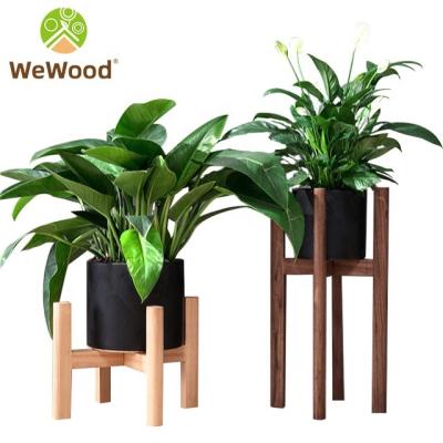 China Modern Balcony Flower Pot Stand Stand Garden Indoor Outdoor Bamboo Plant Stand Bamboo Wooden Stand for sale