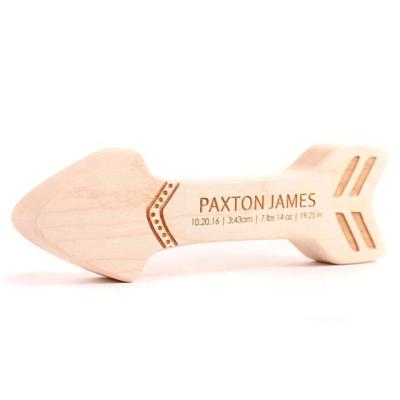 China Wholesale Custom Natural Arrow Wooden Toys For Baby Teething Teethers for sale